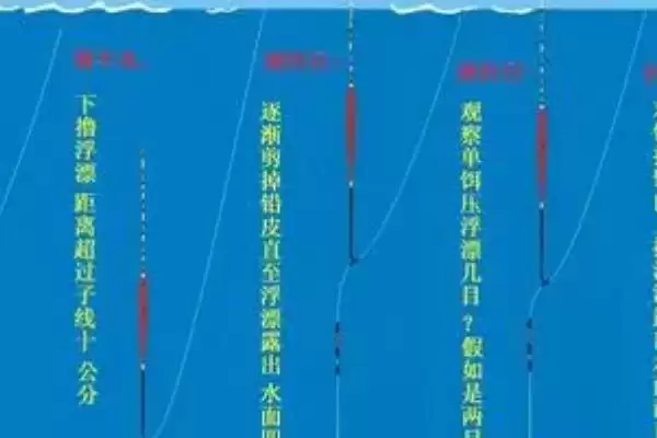 台钓鲤鱼如何有效调漂？先重铅找底再修剪铅皮插图3