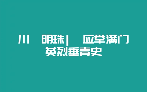 川滇明珠|禄应举满门英烈垂青史-会东网
