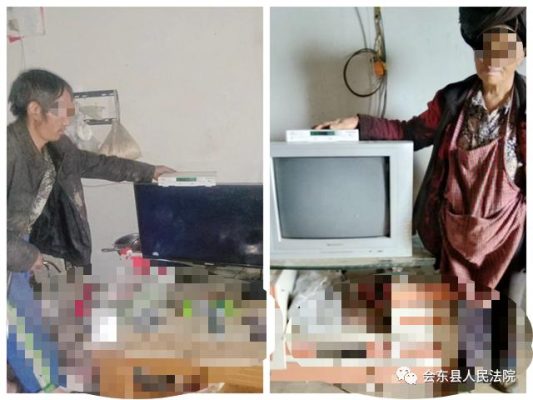 会东法院为火头村监测户赠送电视接收机-会东网