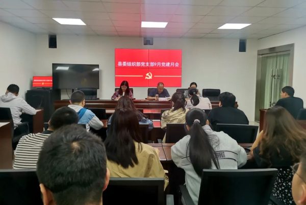 会东县委组织部党支部召开9月党建月会插图