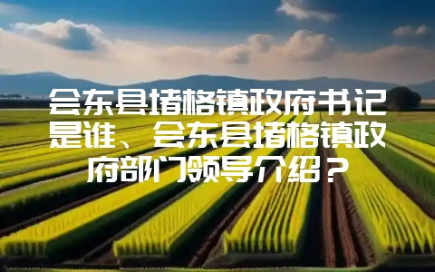 会东县堵格镇政府书记是谁、会东县堵格镇政府部门领导介绍？-会东网