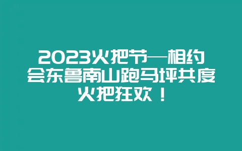 2023火把节—相约会东鲁南山跑马坪共度火把狂欢！-会东网