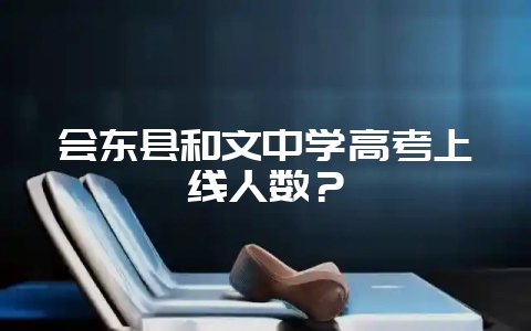 会东县和文中学高考上线人数？-会东网