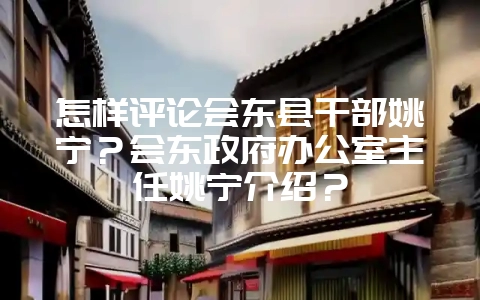 怎样评论会东县干部姚宁？会东政府办公室主任姚宁介绍？-会东网