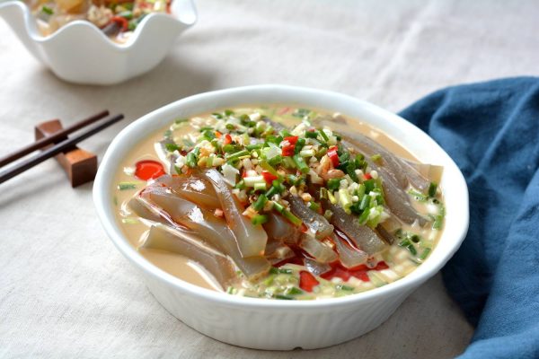 会东网美食丨川味炝锅鱼、肉丝花生凉粉、咸蛋黄烧茄子做法插图6