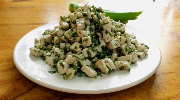 豆角炒肉拌面的做法?木瓜肉片炒毛豆的做法？插图4