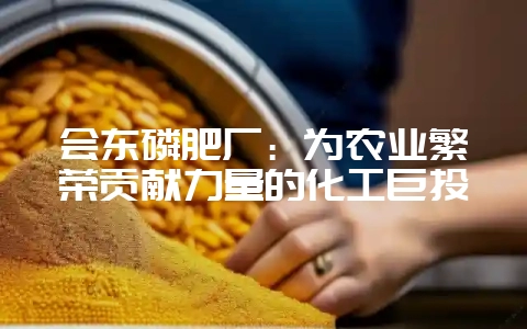 会东磷肥厂：为农业繁荣贡献力量的化工巨头-会东网