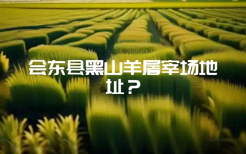 会东县黑山羊屠宰场地址?-会东网