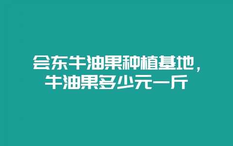 会东牛油果种植基地，牛油果多少元一斤-会东网