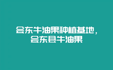 会东牛油果种植基地，会东县牛油果-会东网