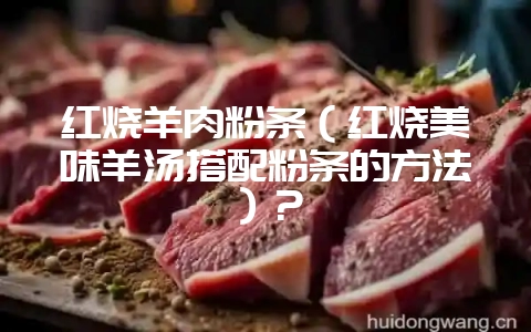 红烧羊肉粉条（红烧美味羊汤搭配粉条的方法）？-会东网