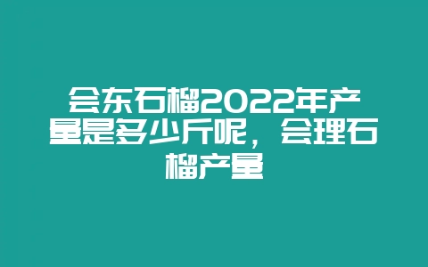 会东石榴2022年产量是多少斤呢,会理石榴产量插图 会东石榴2022年产量是多少斤呢,会理石榴产量插图