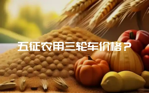 五征农用三轮车价格？-会东网