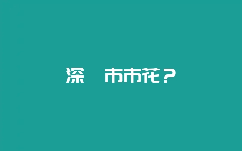 深圳市市花？-会东网