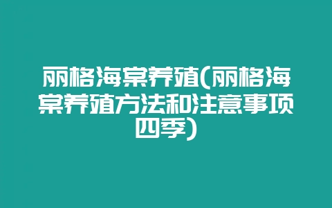 丽格海棠养殖(丽格海棠养殖方法和注意事项四季)-会东网