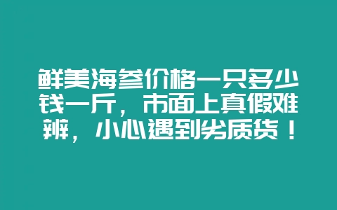 鲜美海参价格一只多少钱一斤,市面上真假难辨,小心遇到劣质货!插图 鲜美海参价格一只多少钱一斤,市面上真假难辨,小心遇到劣质货!插图