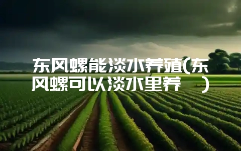 东风螺能淡水养殖(东风螺可以淡水里养嘛)-会东网