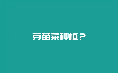 芽苗菜种植？-会东网