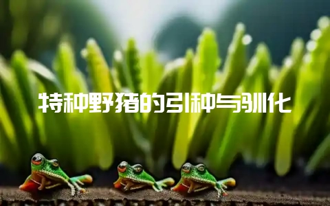 特种野猪的引种与驯化-会东网