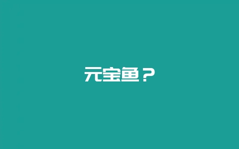 元宝鱼？-会东网