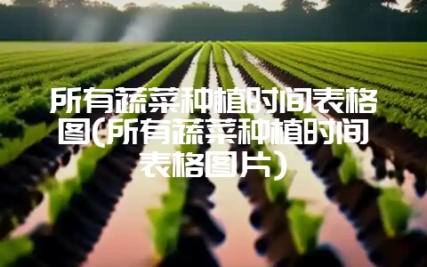 所有蔬菜种植时间表格图(所有蔬菜种植时间表格图片)-会东网