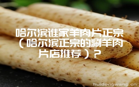 哈尔滨谁家羊肉片正宗（哈尔滨正宗的涮羊肉片店推荐）？-会东网