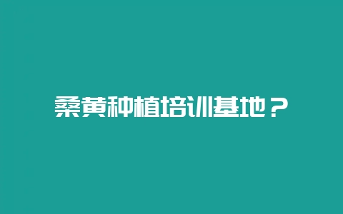 桑黄种植培训基地？-会东网