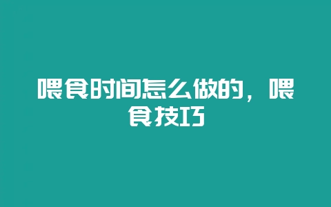 喂食时间怎么做的，喂食技巧-会东网