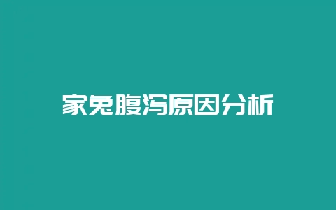家兔腹泻原因分析-会东网