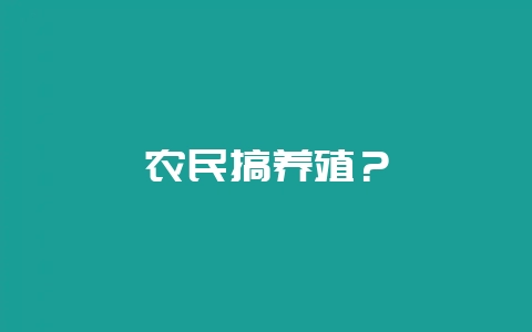农民搞养殖？-会东网