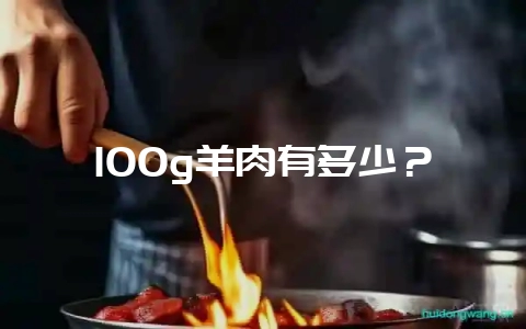 100g羊肉有多少？-会东网