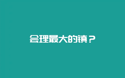 会理最大的镇？-会东网