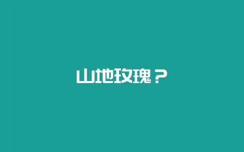 山地玫瑰？-会东网