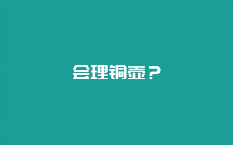 会理铜壶？-会东网