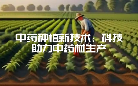 中药种植新技术：科技助力中药材生产-会东网