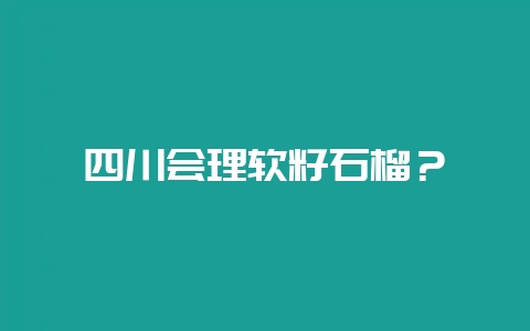 四川会理软籽石榴？-会东网