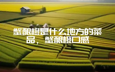 蟹酿橙是什么地方的菜品,蟹酿橙口感-会东网