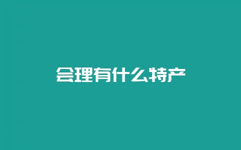 会理有什么特产-会东网