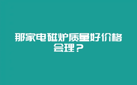 那家电磁炉质量好价格会理？-会东网