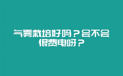 气雾栽培好吗？会不会很费电呀？-会东网