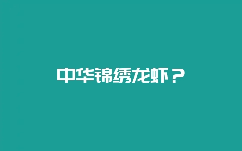 中华锦绣龙虾？-会东网