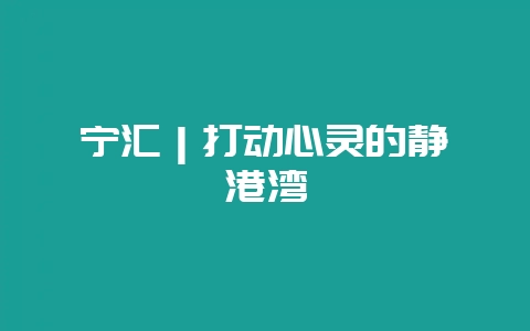 宁汇｜打动心灵的静谧港湾-会东网