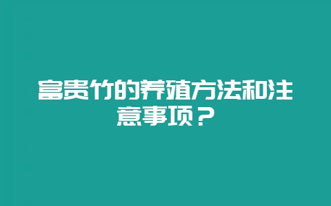 富贵竹的养殖方法和注意事项?插图 富贵竹的养殖方法和注意事项?插图