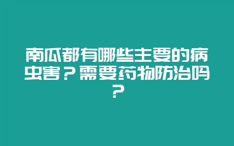 南瓜都有哪些主要的病虫害?需要药物防治吗?插图 南瓜都有哪些主要的病虫害?需要药物防治吗?插图