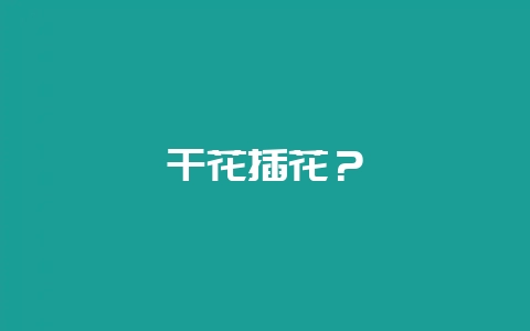 干花插花？-会东网