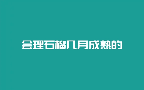 会理石榴几月成熟的-会东网