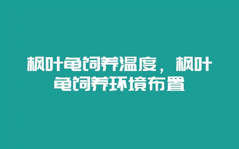 枫叶龟饲养温度,枫叶龟饲养环境布置插图 枫叶龟饲养温度,枫叶龟饲养环境布置插图
