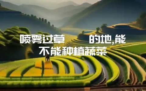 喷雾过草铵膦的地,能不能种植蔬菜插图 喷雾过草铵膦的地,能不能种植蔬菜插图
