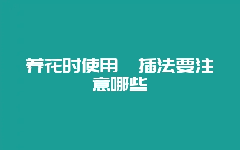 养花时使用扦插法要注意哪些-会东网