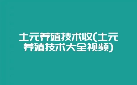 土元养殖技术收(土元养殖技术大全视频)插图 土元养殖技术收(土元养殖技术大全视频)插图